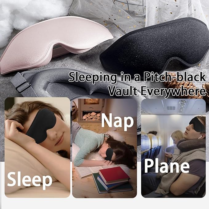 Eye Mask for Lash Extensions, Sleep Mask for Lash Extensions, Zero Eye Pressure 3D Contoured Lash Extension Sleep Mask