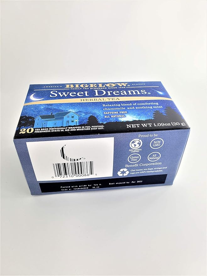 Bigelow Tea Herbal Tea Sweet Dreams 20 Count (Pack of 3)