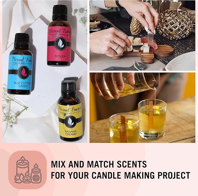 Eternal Essence Oils Zen Garden Set of 6 Premium Fragrance Oils - Includes Cinnamon Orange Clove, Bamboo, Fresh Rain, Lavender Patchouli Vanilla, Rosemary Mint & Amber Scented Oils - 10ML