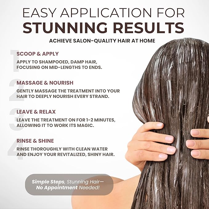 Collagen Hair Mask for Damaged Hair - Hydrating and Repairing Formula, Promotes Growth and Thickness - Ideal for Curly and Dry Hair, 16.9 oz