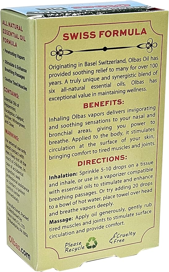 Olbas Oil Aromatherapy Inhalant and Aromatic Massage Oil (.32oz)