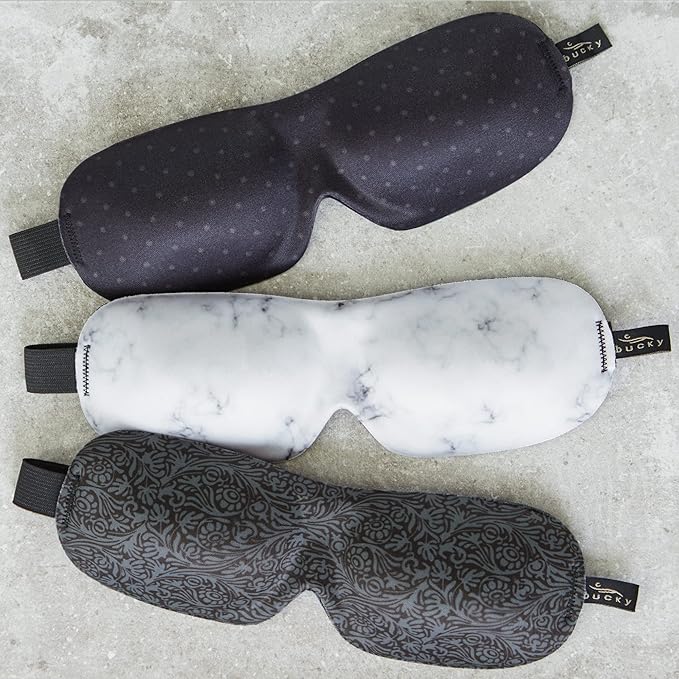 Bucky 40 Blinks No Pressure Beauty & Travel Eye Masks, Gray Dots