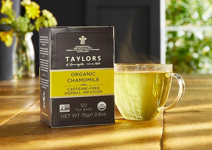 Taylors of Harrogate Organic Chamomile Herbal Tea, 50 Teabags