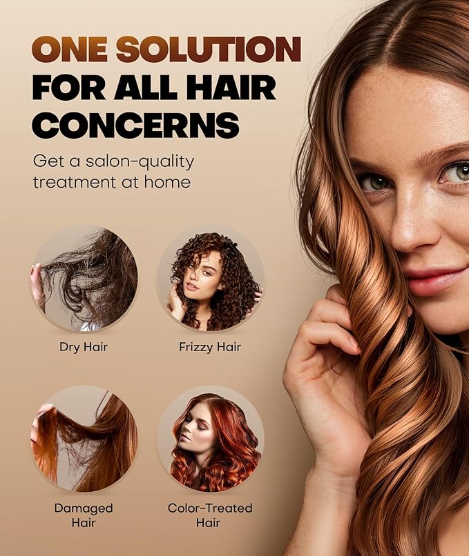 Karsell Collagen Hair Mask for Deep Conditioning, Keratin Hair Treatment with 4 Hydrolyzed Proteins, Moroccan & Avocado Oils Conditioner for Nourish, Calendula Gentian Extracts Care Dry & Damaged Hair