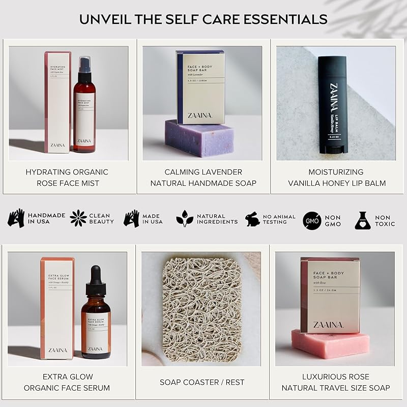 Birthday Gift Set for Women - Bath Gift Set, Body Care Set for Her, Relaxing Spa Kit for Women, Gift Basket for Women, Spa Package, Self Care Kit for Women, Pampering Home Spa Kit for Women by ZAAINA