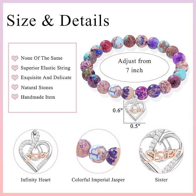 Sister Birthday Gifts, Birthday Christmas Mothers Day Gifts for Sister Set of 7