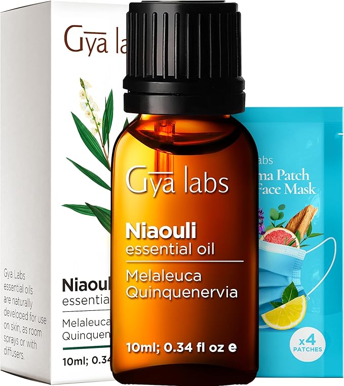 Gya Labs Niaouli Essential Oil for Diffuser - 0.34 Fl Oz - 100% Pure Natural Niaouli Oil for Skin, Aromatherapy Candle Making - Fresh Earthy & Camphorous Scent
