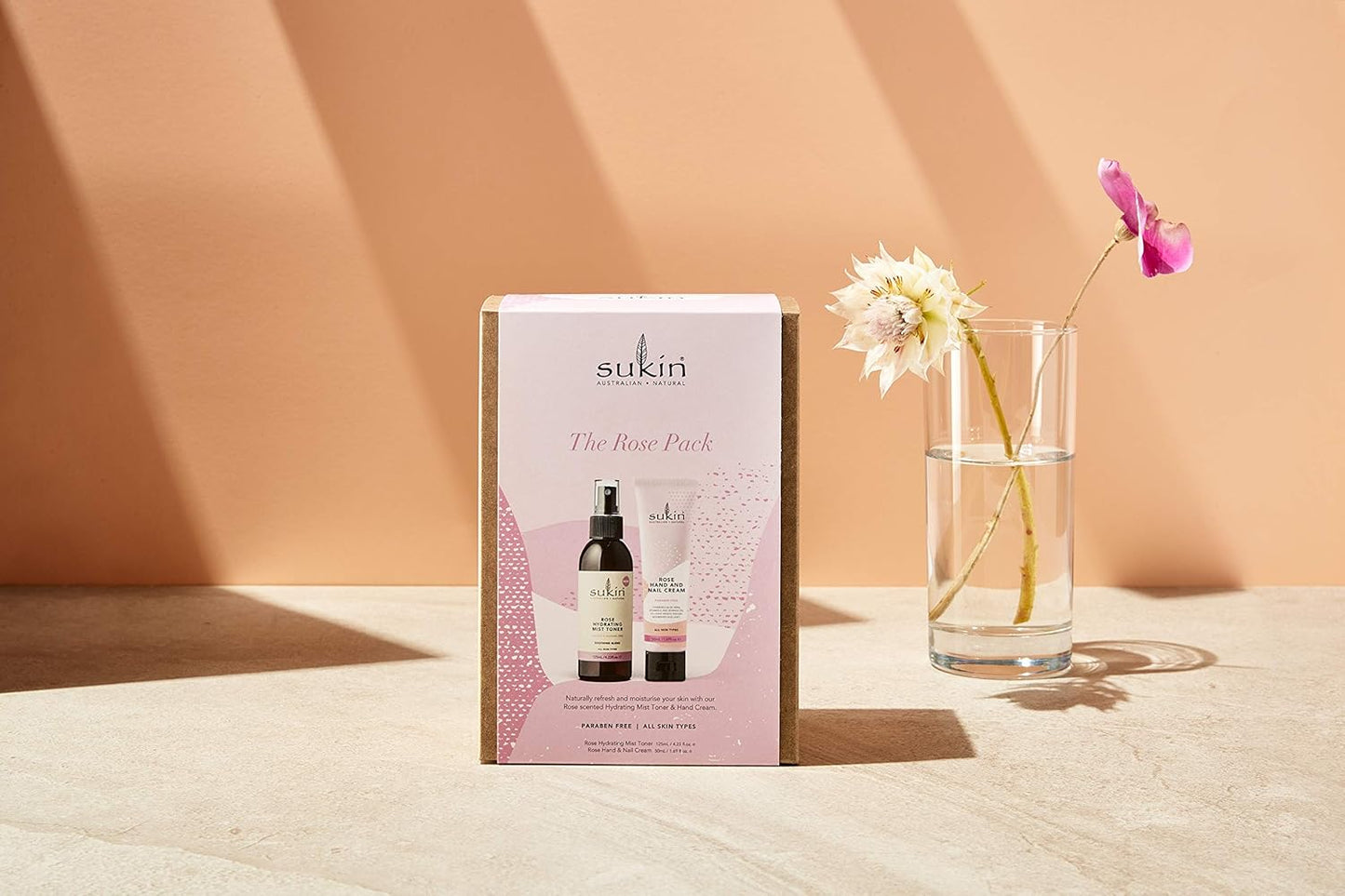 Sukin The Rose Pack Limited Edition Skin Care Gift Pack, Set of 2