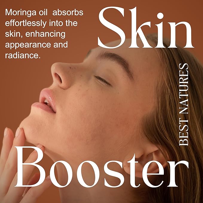 Best Nature's Cosmetics Moringa Oil (Organic, Undiluted, Cold Pressed, Unrefined) – Natural Moisturizer for Dry and Damaged Skin and Hair 2 fl oz / 60ml