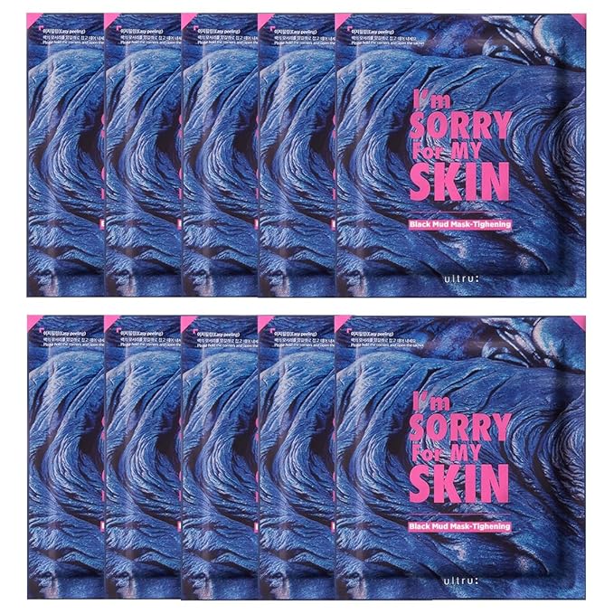 I'M SORRY FOR MY SKIN - Black Mud Mask - Tightening 10Pcs