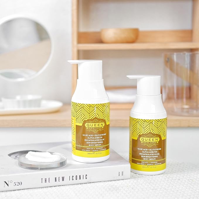 QUEEN NATURAL NEW YORK QUEEN KOJIC PLUS |Triple Booster Skin Brightening Body Lotion-Kojic Acid, Alpha Arbutin, Ginseng Extract, Nicacinamide(B3) (Pack of 1)