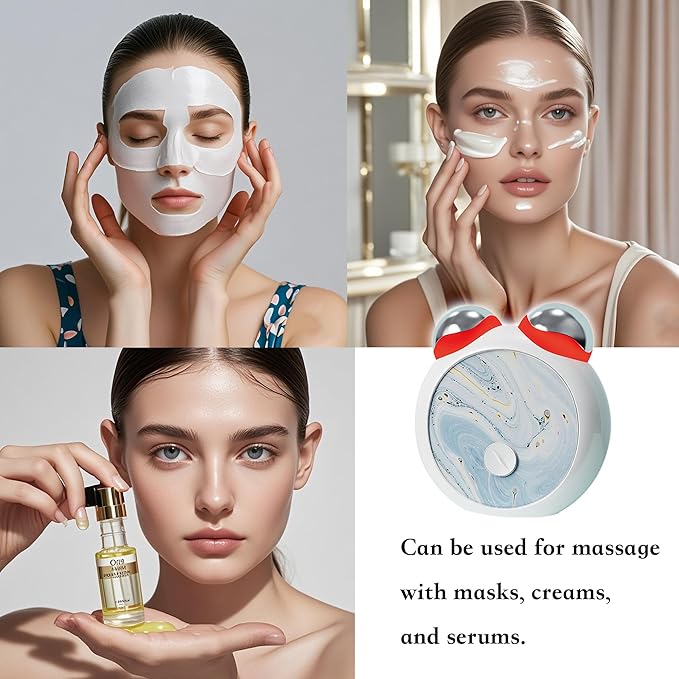 Face and Neck Massager Tools - Mini Face Lift Device - Skin Tightening Device - Face Sculpting Tool - Red Blue Light Led Facial Sculptor - Face Massager Tool Beauty Massager For Face Body Legs Neck