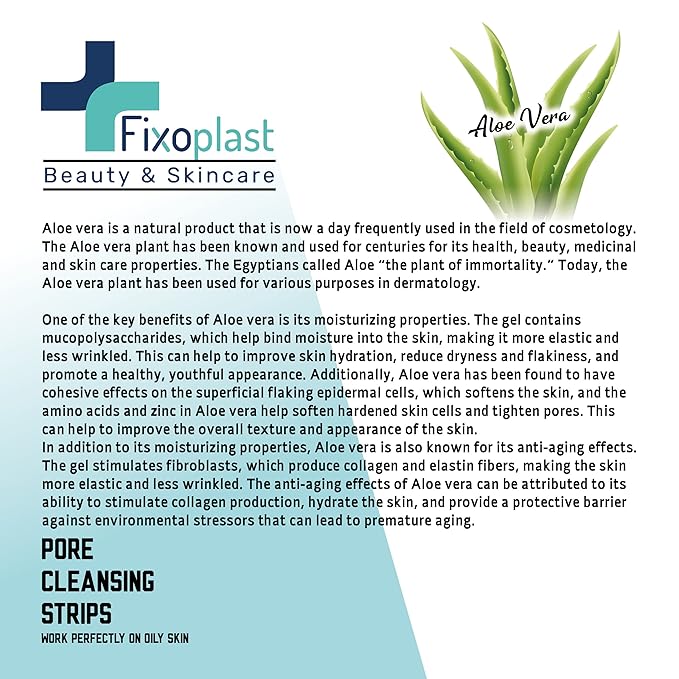 Nose Pore Strips with Aloe Vera, Blackhead Remover Strips, Beauty & Skincare, Cleansing, For All Skin Types, Dermatologically Tested, For Nose, Chin & T-zone, Pack of 40pcs,