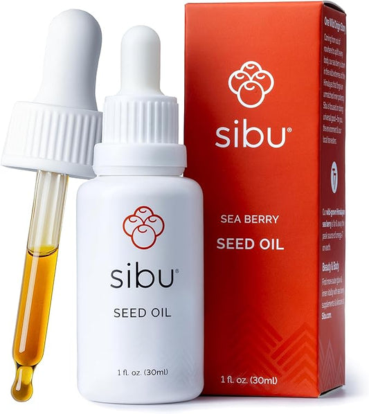 sibu Premium Himalayan Sea Buckthorn Seed Oil, USDA Organic (30ml) – Amazing for Sensitive Skin, Breakouts, & Irritation