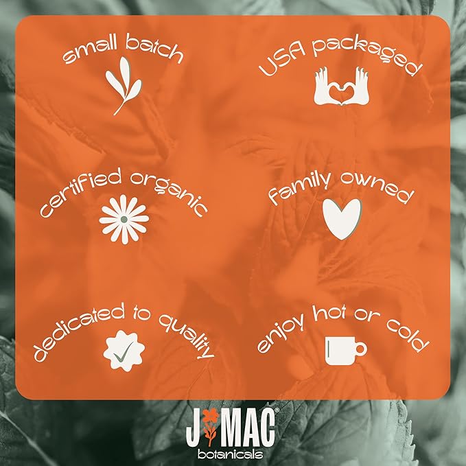 J MAC BOTANICALS Organic Chamomile Tea Bags (50 Count) - Certified by Organic Certifiers, Inc. - Quality Tea From Nile Valley, Egypt, Packaged in the USA