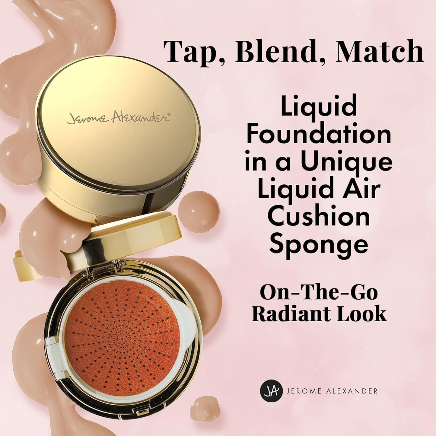 MagicMinerals AirCushion Foundation by Jerome Alexander, Cushion Foundation with Skincare Actives, Long-Lasting, Semi-Matte Finish, Full Buildable Coverage (Medium)