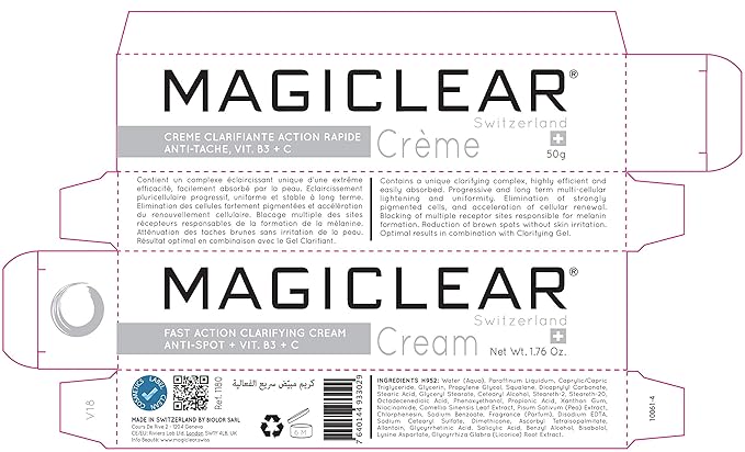 Luxury blemish spot treatment Cream - Dark spot corrector remover cream. Organic spot treatment. Best Swiss brand 50 ml.