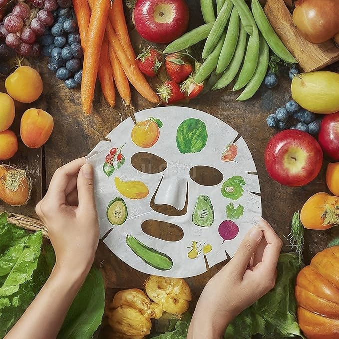 U-NEED 100 Combo Pack Korean Face Sheet Mask, 10 Types x 10 pcs, Tencel Facial Mask Sheet, Moisturizing, Made in Korea