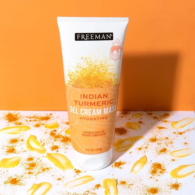 Freeman Exotic Blends Hydrating Indian Turmeric Gel Cream Facial Mask, 6 fl.oz./175 mL Tube