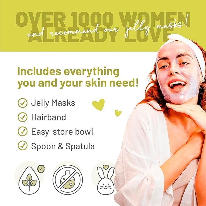 BRÜUN Peel-Off Jazmine Jelly Mask for Face Care – A 23 fl oz Rubber Mask Jar for 30 to 35 Treatments – A Skin Care Moisturizing Gel Mask of Spa Set for Men, Women and Adults