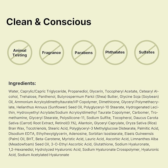 COSRX Retinol 0.1% Cream, 0.67 Oz, Anti-aging Eye & Neck Cream with Retinoid Treatment to Firm Skin, Reduce Wrinkles, Fine Lines, Signs of Aging, Gentle Daily Korean Skin Care