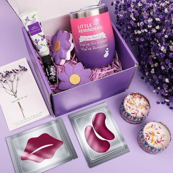 Birthday Gifts Basket for Women, Relaxtion Spa Set, Self Care Kit for Women, Gifts Boxes for Her, Mother, Wife, Friend, Sister, Girlfriend