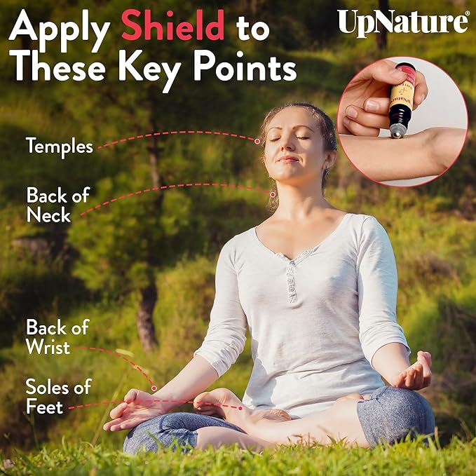 UpNature Shield Essential Oil Roll On - Well Being Blend with Clove Cinnamon Oil