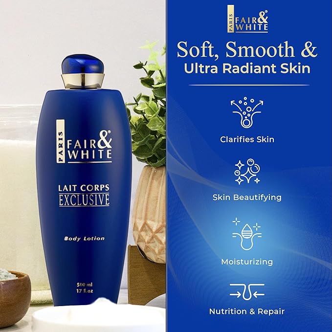FAIR & WHITE Lait Corps Exclusive Body Lotion - 17 Fl oz / 500 ml