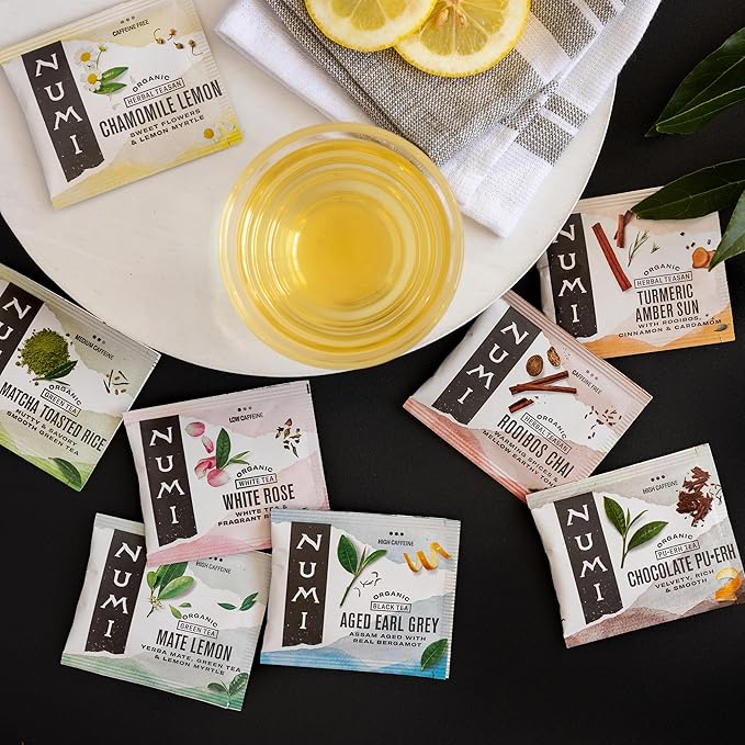 Numi Organic Chamomile Lemon Tea, 18 Count (Pack of 3) Herbal Teasan (Packaging May Vary)