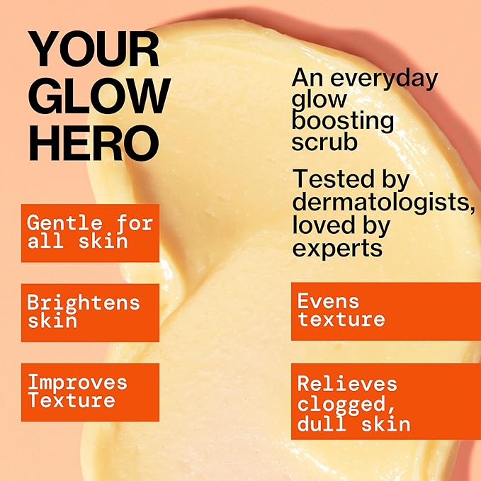 Pacifica Face Scrub - Glow Baby Super Lit Enzyme Scrub Mini, Skincare, Exfoliating Face Wash, Vitamin C, Glycolic Acid, Pore Cleaner, For Soft and Smooth Skin, Vegan, Travel Size, 1.4 fl oz (1 Count)