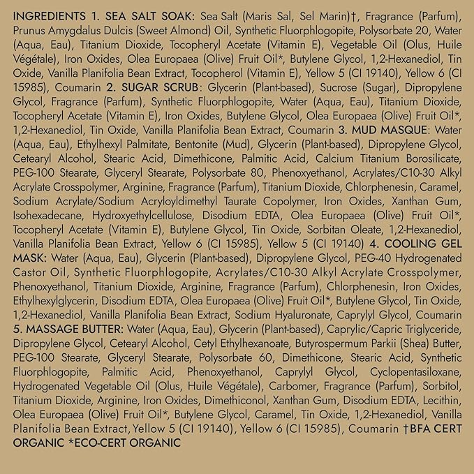 VOESH Pedi in a Box Glimmer - 2 Packs, Golden Vanilla, Pedi in a Box, Spa Pedicure Kit, Sparkly Pedicure, DIY Pedi, Foot Care, At-Home Pedi Products, Vegan Skincare