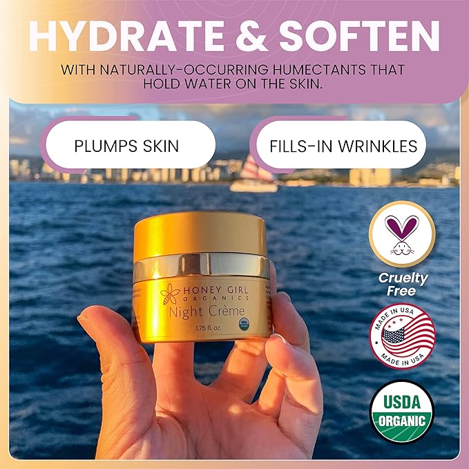 Honey Girl Organics Night Creme, 1.75 Fluid Ounce