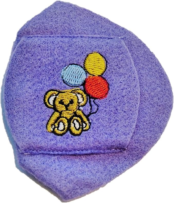 Eye patch for kids to treat Amblyopia / Lazy eye - Teddy bear with balloons, Orthoptic cloth eye patch which slides over glasses