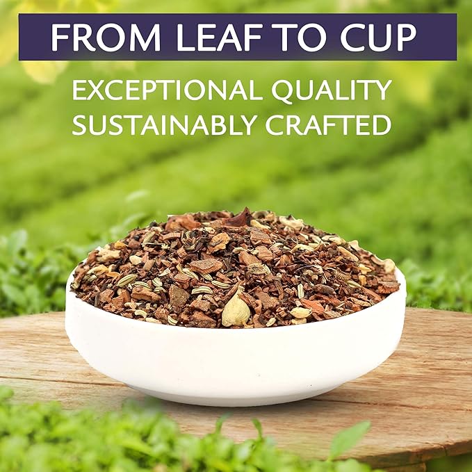 Birdsong Turaco Chai: Organic Apple Chai Herbal Tea, Caffeine Free Tea with 100% Natural Sweet Flavor of Apple, Cardamom and Cinnamon Notes and Health Benefits, 15 Pyramid Honeybush Tea Sachet