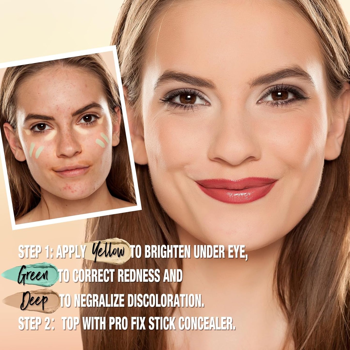 Contour Stick Corrects Skin Tone Bronzer Waterproof Sweat Resistant Concealer Creamy Concealer Light