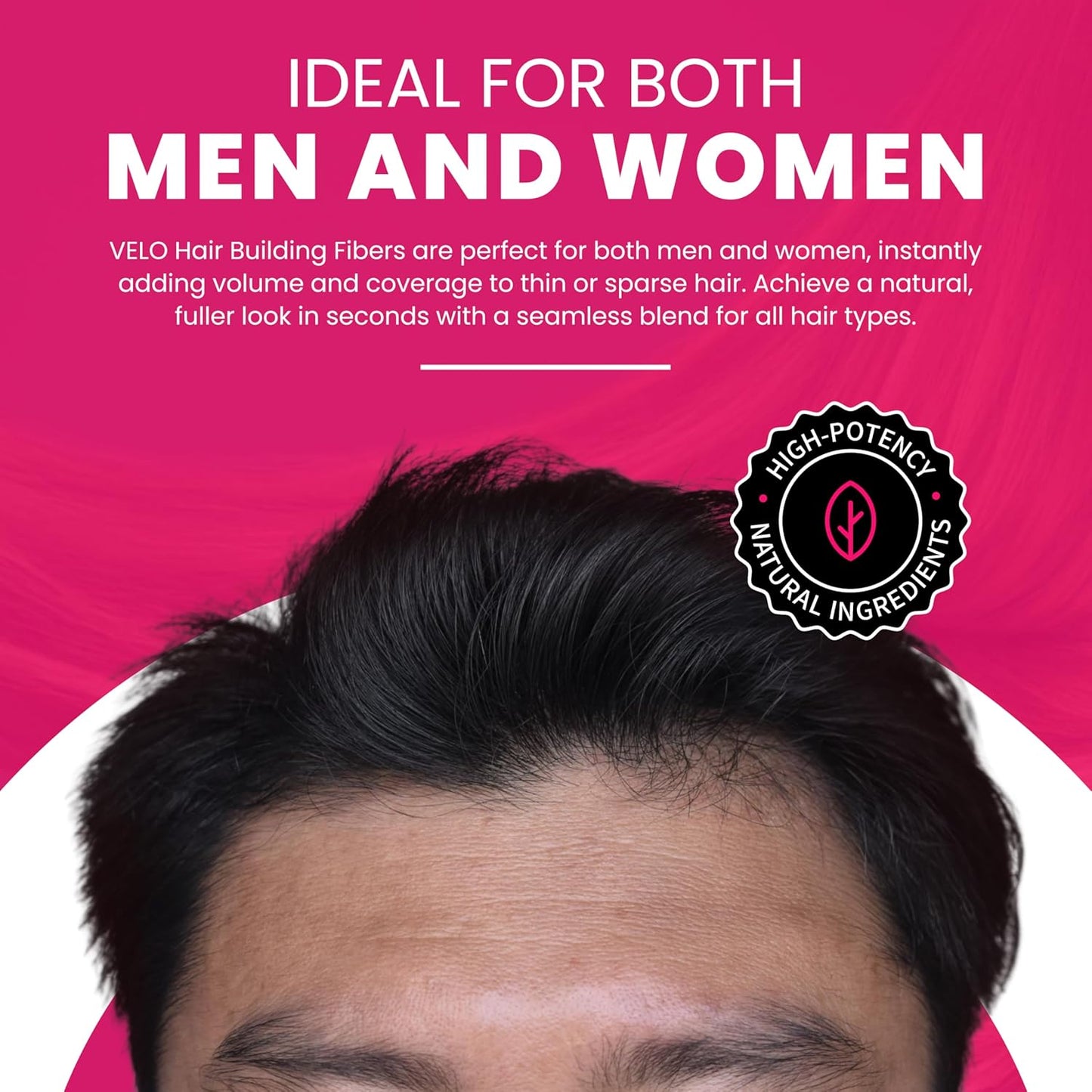 VELO Hair Building Fibers for Thinning Hair –LIGHT BLONDE Hair Fibers for Men & Women – Covers Bald Spots, Hairline Powder, Hair Thickening Fibers – Hair Filler Powder for Fuller-Looking Hair – 30g