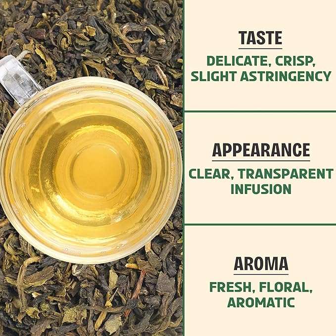 BREWIX, Green Tea Loose Leaf (50+ Cups, 3.53oz/100g) Gluten Free I High Elevation Grown Green Tea Leaves | Pure Single Origin Sourced Direct from India