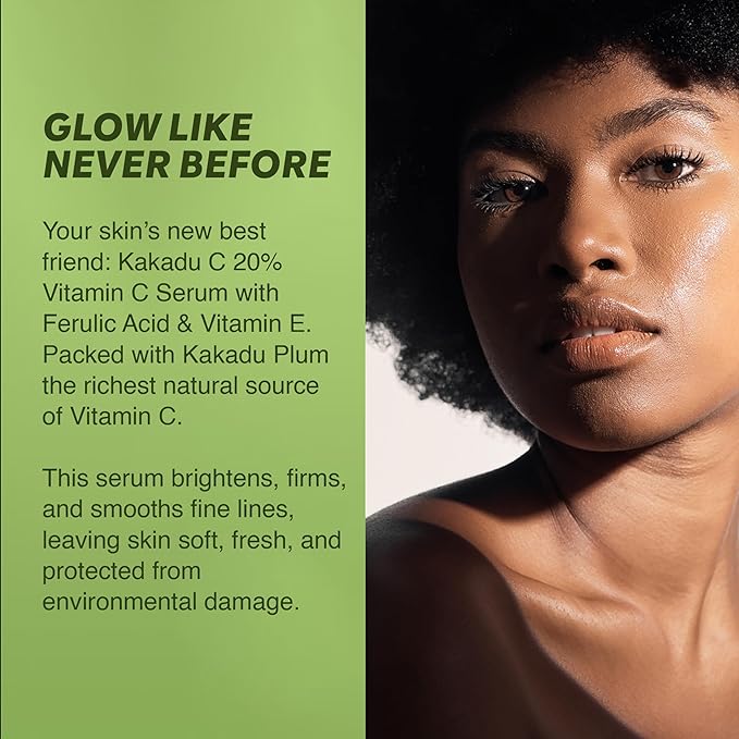 DERMAdoctor 20% Vitamin C Face Serum with Vitamin E & Ferulic Acid | Kakadu C Dermatologist-Formulated Anti-Aging, Hydrating & Discoloration Correcting Serum | Dark Spot Corrector - 1.0 fl oz