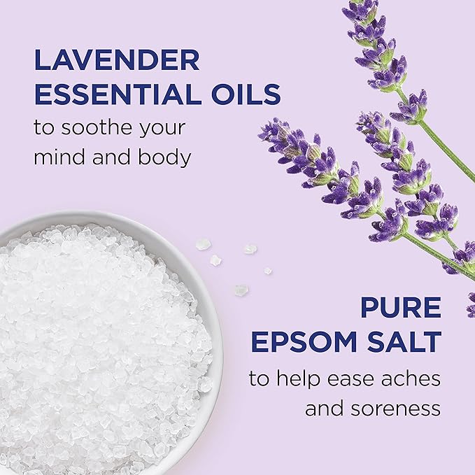 Dr Teal's Epsom Salt Magnesium Soak, Soothe & Sleep with Lavender, 3 lbs (Pack of 4)