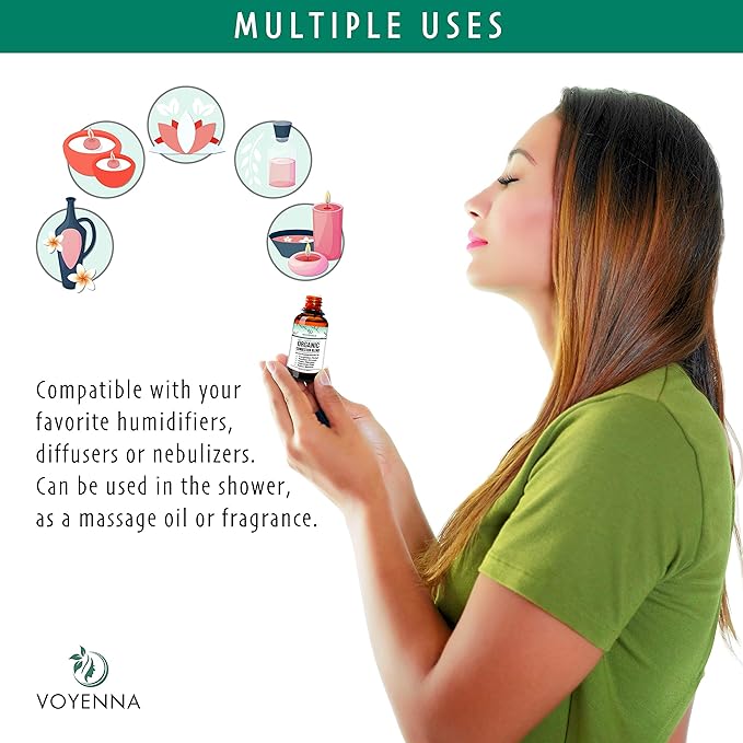 Essential Oil Breathe Blend for Diffuser, Humidifier, Aromatherapy & Rub with Peppermint & Eucalyptus Oils | for Headache, Allergy & Congestion