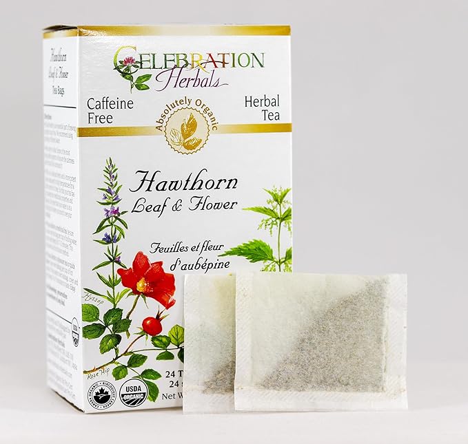 CELEBRATION HERBALS Hawthorn Leaf & Flower Organic 24 Bag, 0.02 Pound
