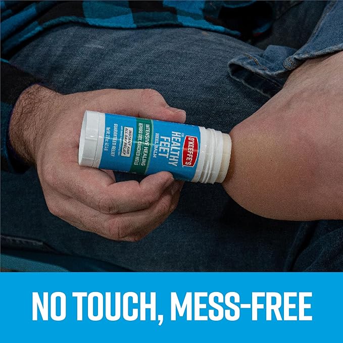 O'Keeffe's for Healthy Feet Intensive Healing Balm; Guaranteed Relief for Extremely Dry; Cracked Feet; Heel Balm that Instantly Fills Dry; Cracked Heels; 2.2oz Balm Stick; (Pack of 1)