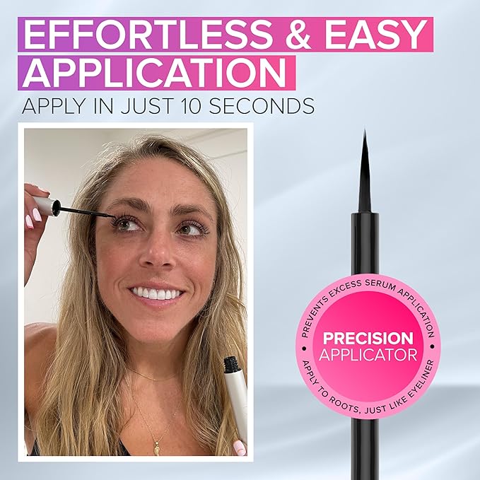 NYK1 CONCENTRATED Lash Serum For Eyelash Growth (XL - 8ml) LashForce Eyelash Serum To Grow Lashes Longer And Thicker - Eye Lash Enhancing Formula With Easy Application And Long Lasting Results