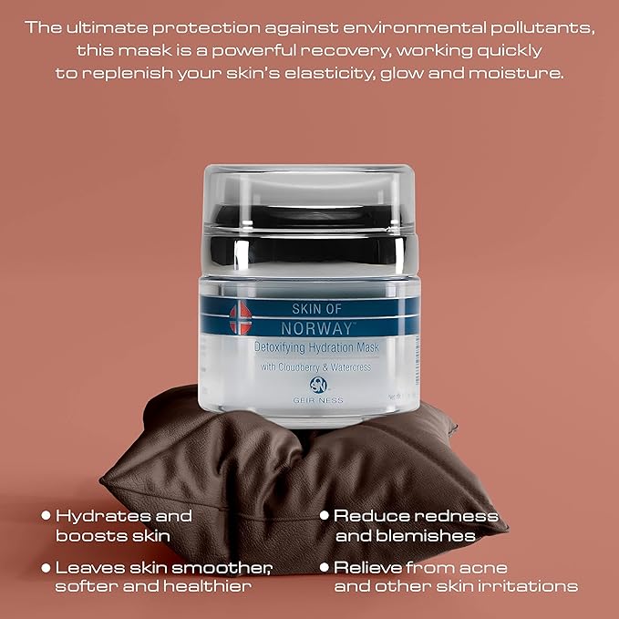 Geir Ness Skin of Norway Detoxifying Hydration Mask - Cloudberry & Watercress - Restore Elasticity and Beauty