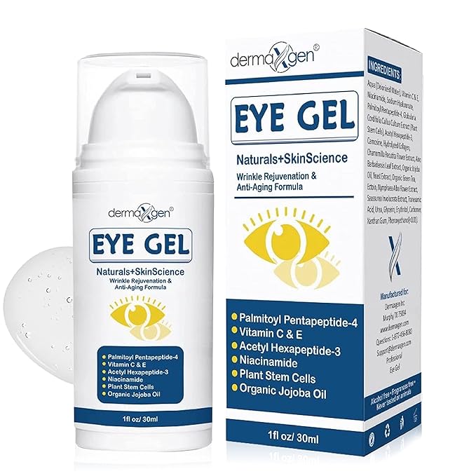 Turmeric + Vitamin C Eye Cream & Peptide Eye Gel – Hydrating & Soothing Formula for Under Eye Care, Puffiness & Fine Lines