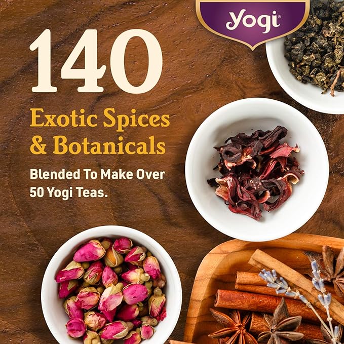 Yogi Tea Soothing Caramel Bedtime Tea - 16 Tea Bags per Pack (6 Packs) - Calming Sleep Tea - Supports Good Sleep - Includes Chamomile Flower, Rooibos Leaf, Roasted Chicory Root & More