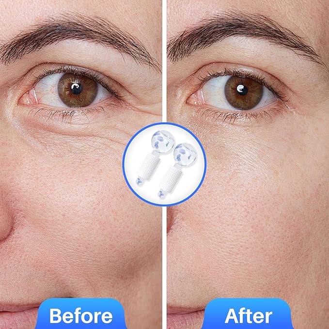 Ice Globes & Ice Roller for Face and Eyes - Facial Massage Tools for Skin Care, Reduce Wrinkles & Puffiness, Cooling Globes & Roller Ball for Glowing Skin (Blue/2PCS)