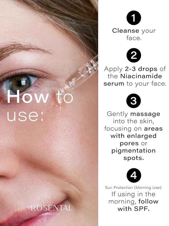 Organics Hydrating Facial Serum - 100% Vegan & Natural Cosmetics (30 ml, Niacinamide Serum)