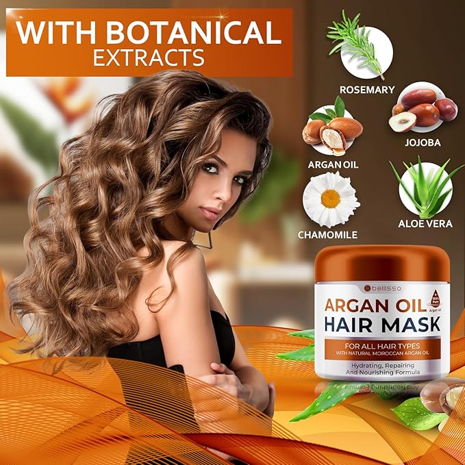 BELLISSO Argan Oil Conditioner and Moroccan Argan Oil Mask