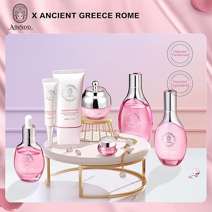 Hyaluronic Acid Anti Aging Skin Care Set Daily Skincare Kit For Women Gift Set 7 Pieces Women Beauty Set Valentine‘s day gift